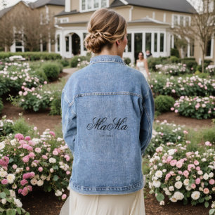 Personalized Mama Est Stylish Comfort Wear Denim Jacket