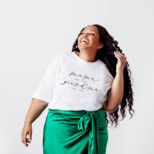 Personalized Mama/Grandma Cute Calligraphy Shirt