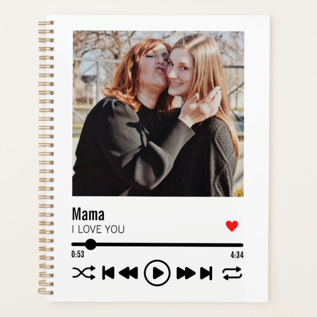 Personalized Mama I Love You Mother's Day Planner (Front)