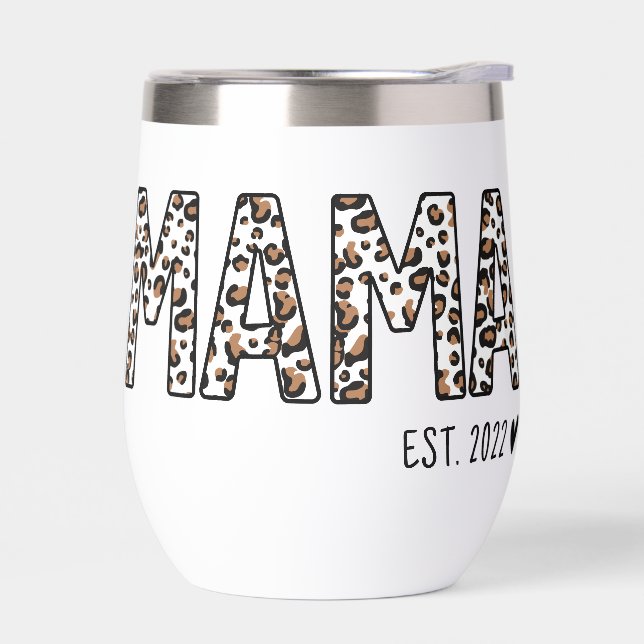 Personalized MAMA Leopard Print Est.  (Left)