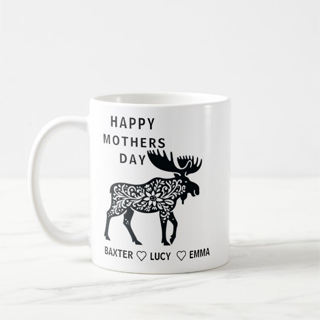 Personalized Mama Moose Mug | Mother’s Day (Left)