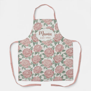 Personalized Mama Peony Apron Custom Name