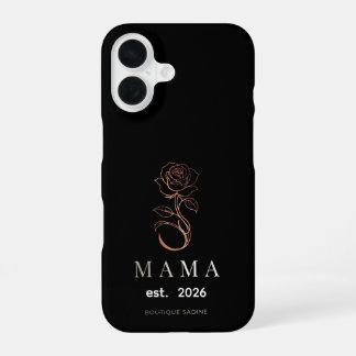 Personalized MAMA Rose Black iPhone Case