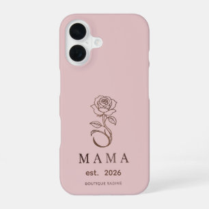 Personalized MAMA Rose Blush Pink iPhone Case