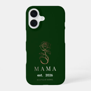 Personalized MAMA Rose Dark Forest Gre iPhone Case