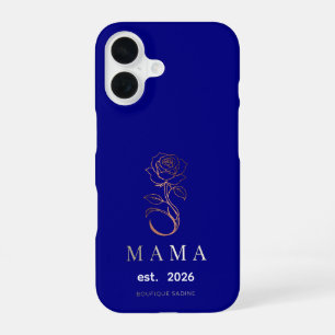 Personalized MAMA Rose Navy Bleu iPhone Case
