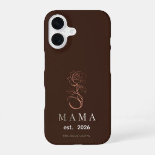 Personalized MAMA Rose Rich Espresso iPhone Case