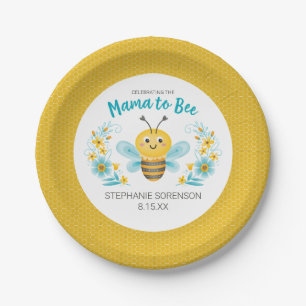 Personalized Mama to Bee Baby Shower Paper Plate