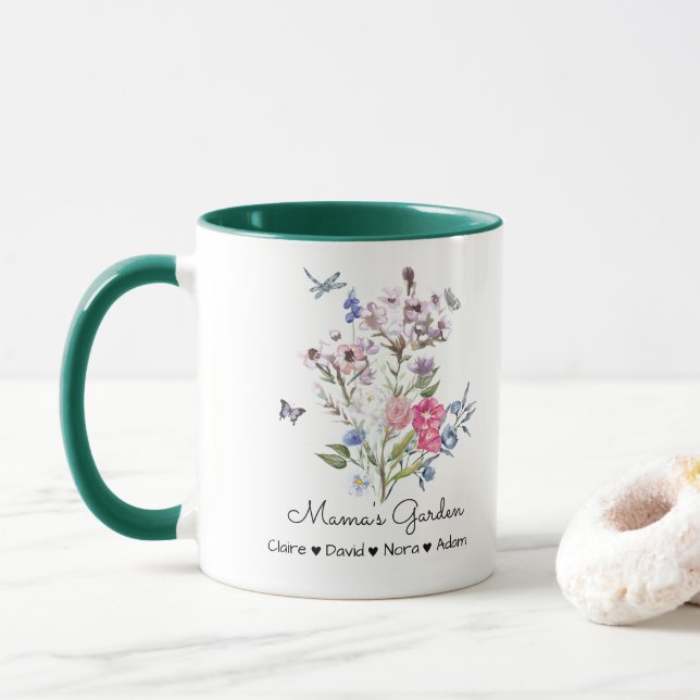 Personalized Mama's Garden Mug (With Donut)