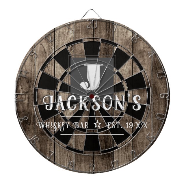 Personalized Man Cave Custom Bar Name Dartboard (Front)