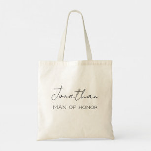 Personalized Man of Honour Tote Bag