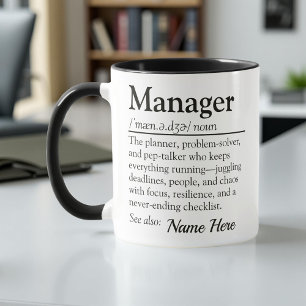 Personalized Manager Definition Funny Appreciation Mug