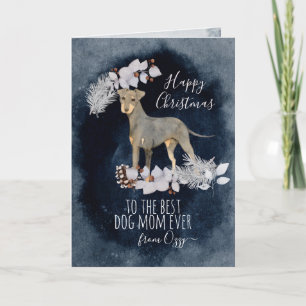 Personalized Manchester Terrier Christmas Holiday Card