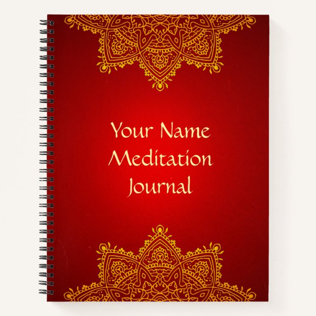 Personalized Mandala Meditation Journal (Front)