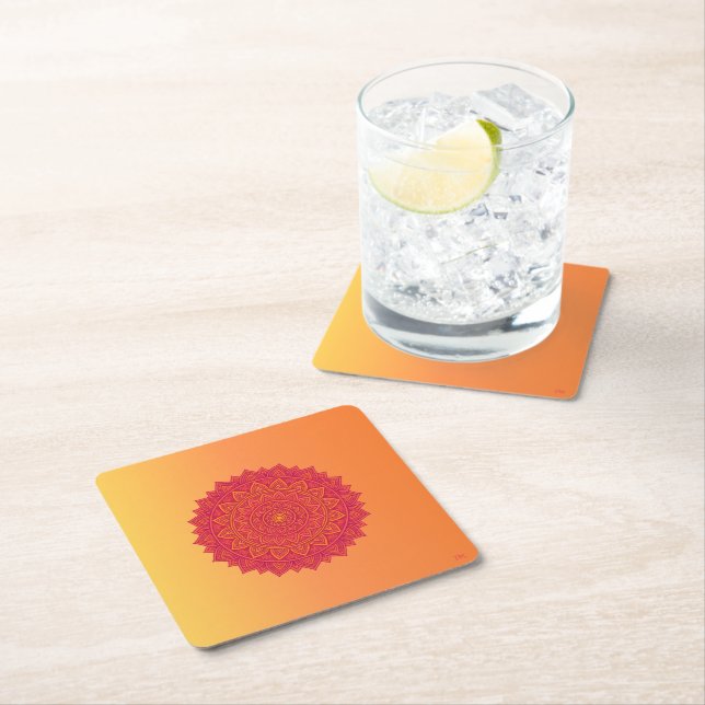 Personalized Mandala Paper Coasters (Insitu)
