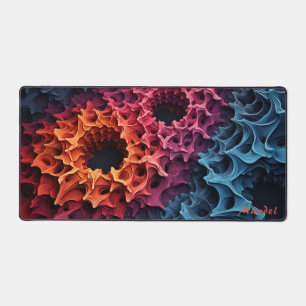 Personalized Mandelbrot Julia Set Desk Mat