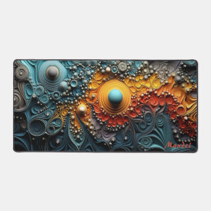 Personalized Mandelbrot Julia Set Desk Mat