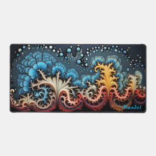Personalized Mandelbrot Julia Set Desk Mat