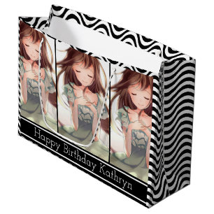 Personalized Manga Art "Jenny" Large Gift Bag