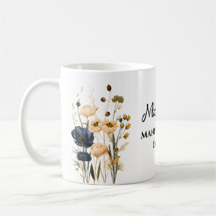 Personalized Manifestation Floral Coffee Mug