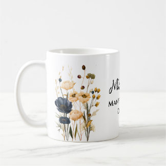Personalized Manifestation Floral Coffee Mug
