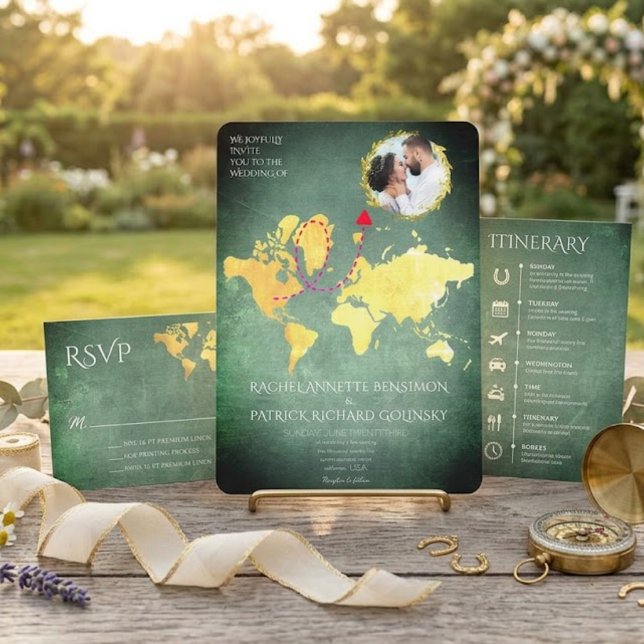 Personalized Map of Love Journey Wedding Invitation (Creator Uploaded)