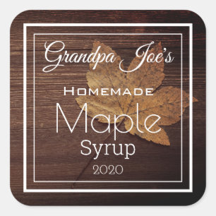 Personalized Maple Leaf Label