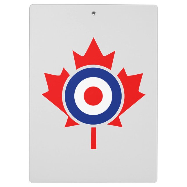 Personalized Maple Leaf Roundel Mod CANADA Clipboard (Back)