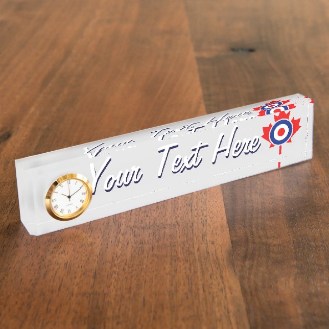 Personalized Maple Leaf Roundel Mod CANADA Nameplate (Side)
