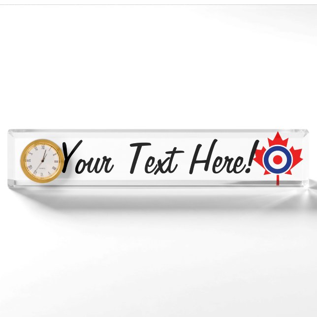 Personalized Maple Leaf Roundel Mod CANADA Nameplate (Front)