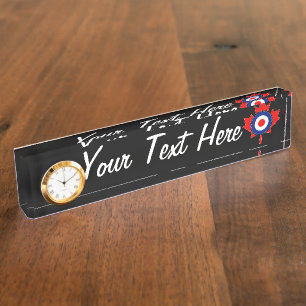 Personalized Maple Leaf Roundel Mod CANADA Nameplate