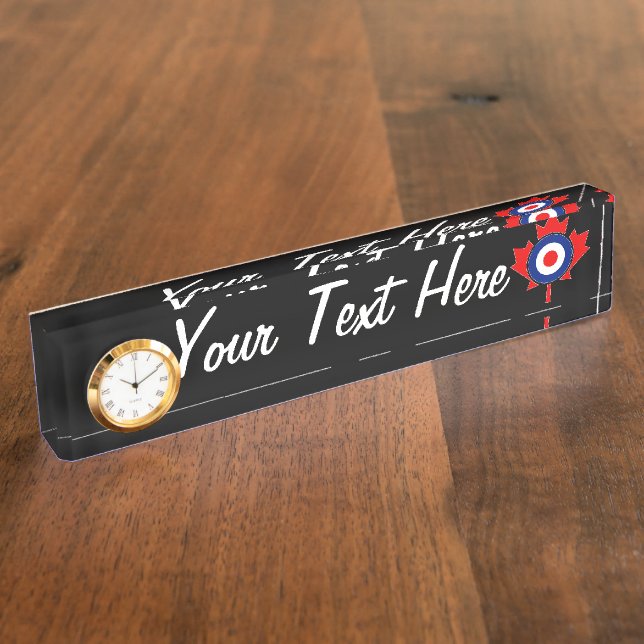 Personalized Maple Leaf Roundel Mod CANADA Nameplate (Side)