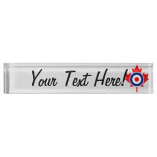 Personalized Maple Leaf Roundel Mod CANADA Nameplate