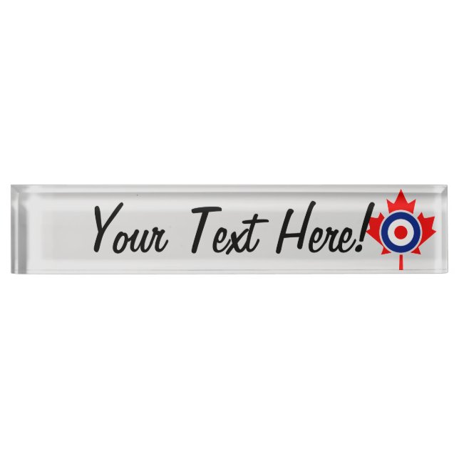 Personalized Maple Leaf Roundel Mod CANADA Nameplate (Front)