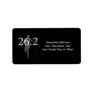 Personalized Marathon Runner 26.2 Keepsake Black Label