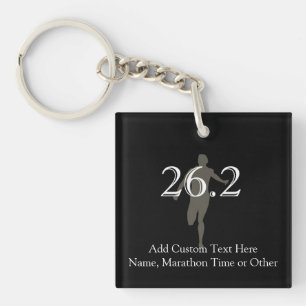 Personalized Marathon Runner 26.2 Keepsake Keychain