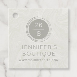 Personalized Marble Clothing Size Branding Favour Tags