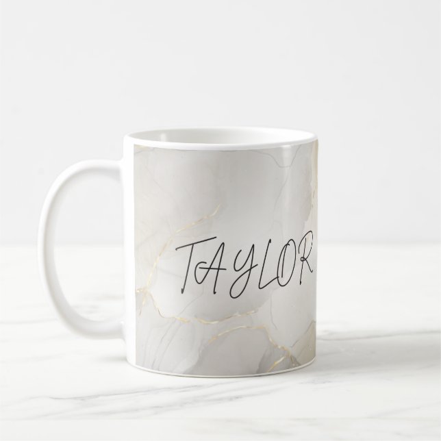 Personalized marble Name Mug (Left)