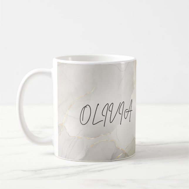 Personalized marble Name Mug (Left)