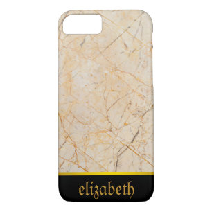 personalized Marble Pattern and Faux Gold Foil Case-Mate iPhone Case