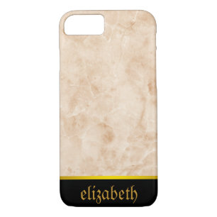personalized Marble Pattern and Faux Gold Foil iPhone 8/7 Case