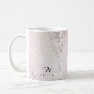 Personalized Marble rose Glitter Coffee Mug