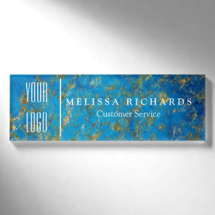 Personalized Marble Small Name Badge