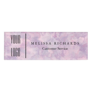 Personalized Marble Small Name Badge