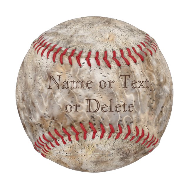 Personalized Marbled Look Dirty BASEBALL Your TEXT (Front)