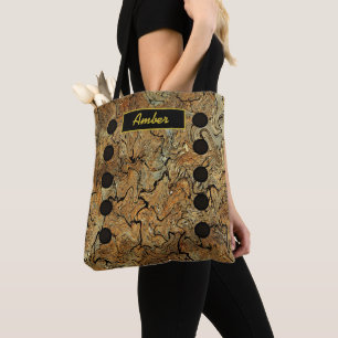 Personalized Marbled Tote Bag