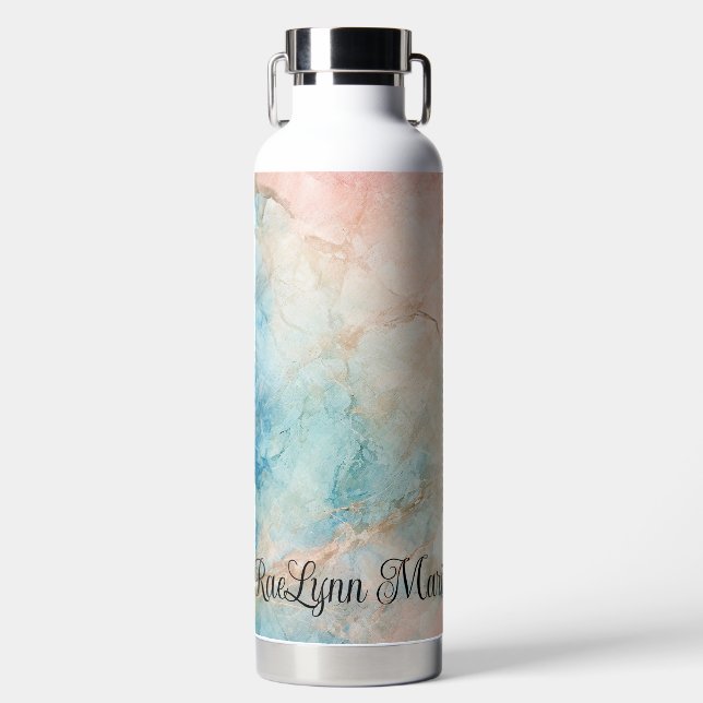 Personalized Marbled Water Bottle (Front)