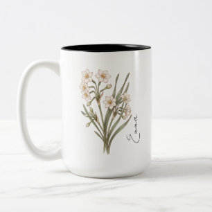 Personalized March Daffodil Birth Flower Mug