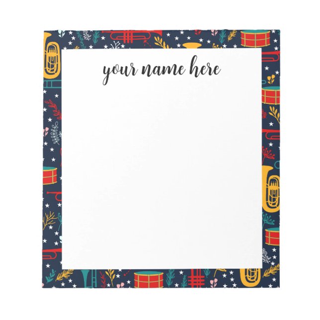 Personalized Marching Band Notepad (Front)