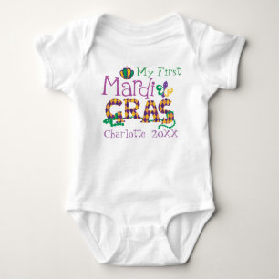 Personalized Mardi Gras Baby Bodysuit